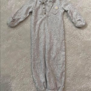 Gray romper for baby girl